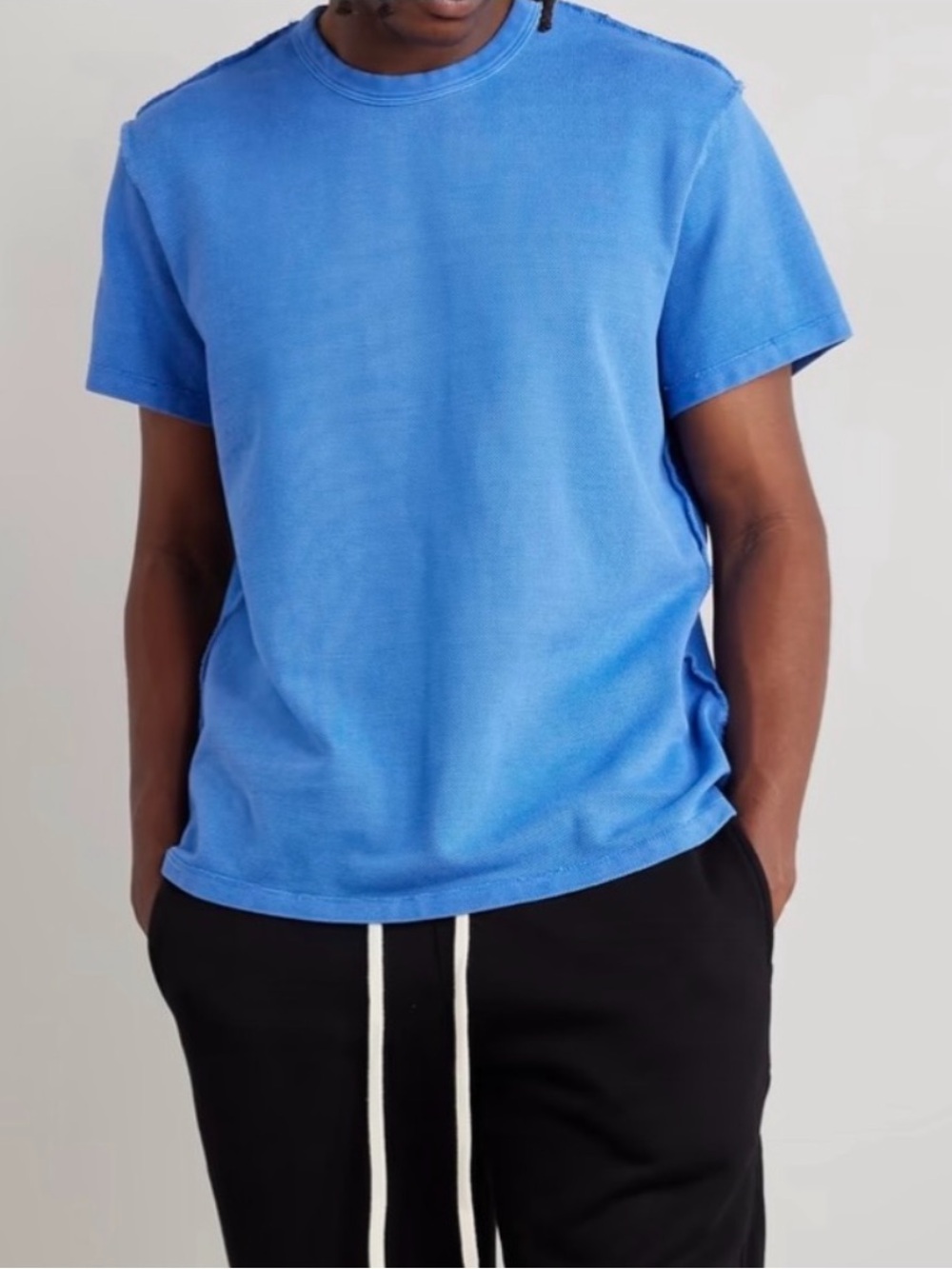 NEW Les Tien $135 blue relaxed fit unisex tee size XS